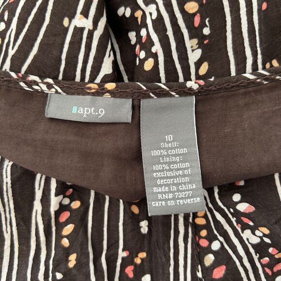 Midi Skirt Lace Batik Pattern Tulle Trim Women Sz 10 by Apt 9 - Picture 2 of 7